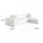 Lipi 4Pc Modular Sectional Chaise Sofa Set, Mist White, 120 Inch Solid Wood Frame