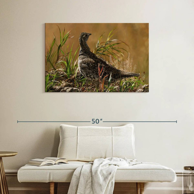 Brampt Female Blue Grouse, 26" H x 39" W
