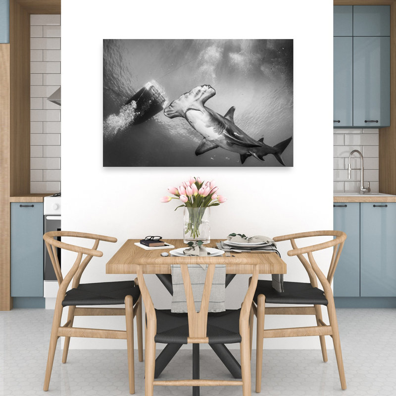 Impression d'art mural Majestic Hammerhead Swim, H 32 po x l 48 po