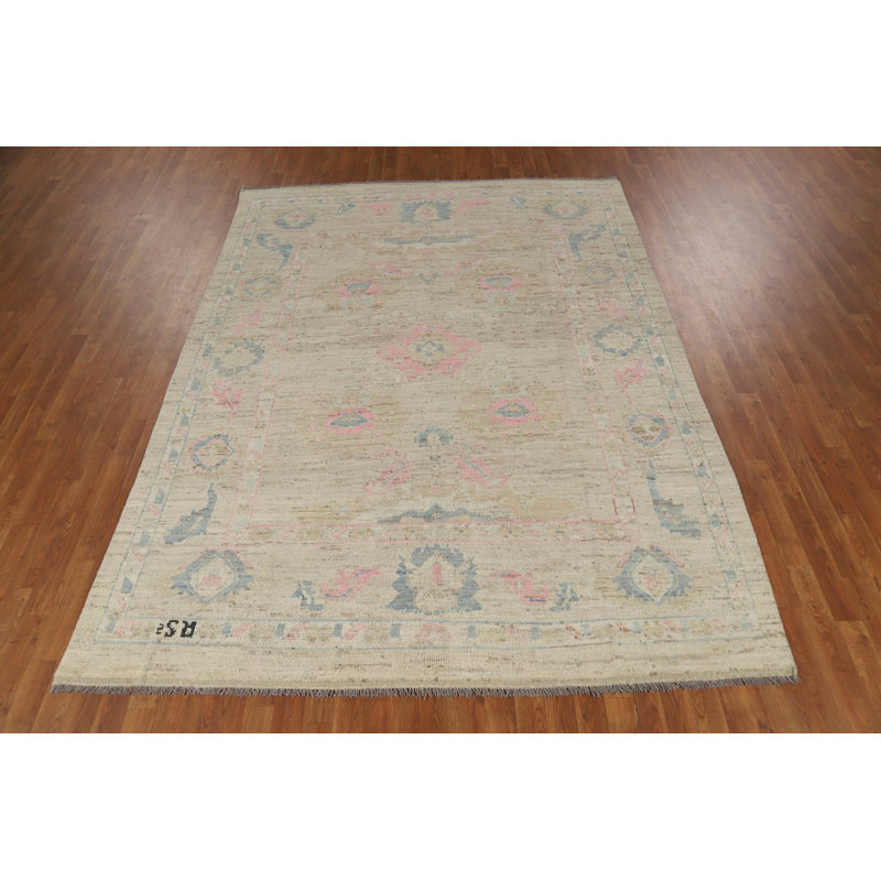 Tapis teint en laine Oushak Earth