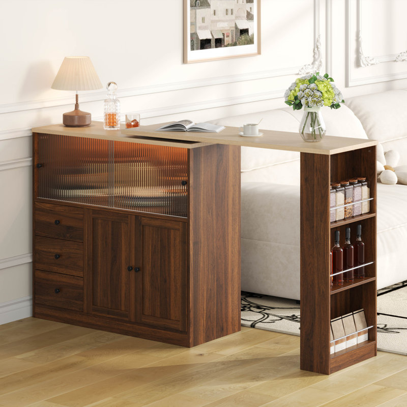 115 cm W Kitchen Island, Brown