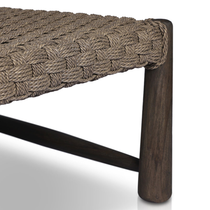Savio Outdoor Coffee Table, Dark Textured Woven