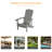 Hachirou Set of 2 Plastic Adirondack Chairs, All-Weather Hachirou Patio Chair with Ergonomic Design, Outdoor Fire Pit Chair for Deck Backyard Lawn Garden-1950282619