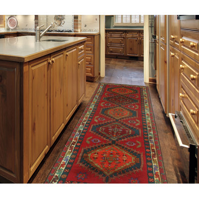One-of-a-Kind 3'4" X 11' 1980s Runner Wool Area Rug in