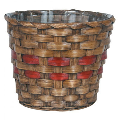 Ginger Brown With Red Accents Basket