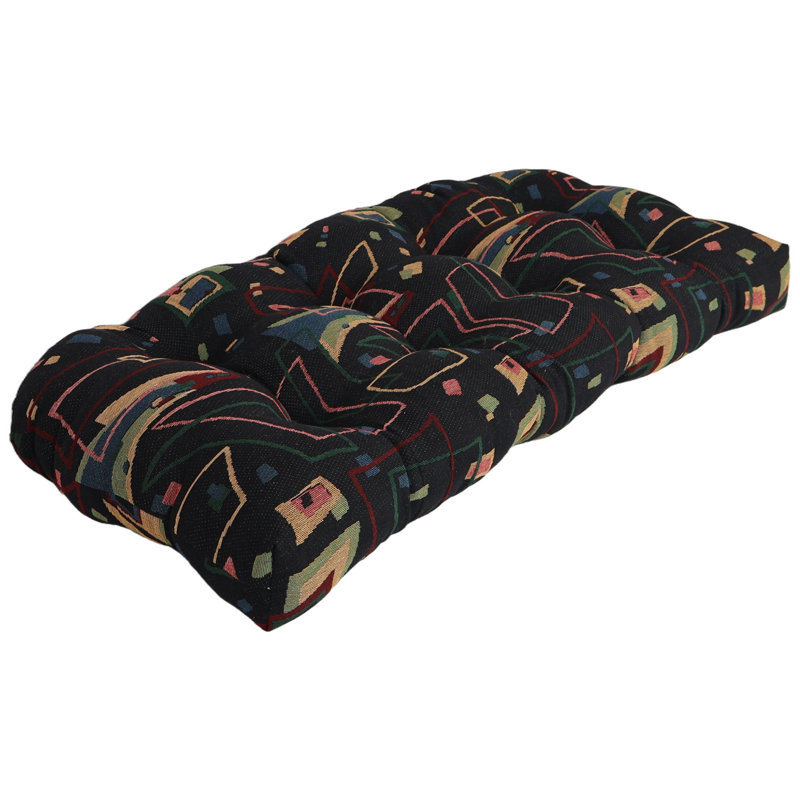 42-Inch By 19-Inch Rounded Back Tapestry Loveseat Cushion