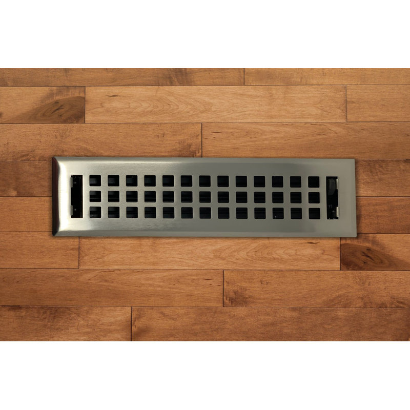 Brushed Nickel Steel Artisan Vent Cover 4 x 14