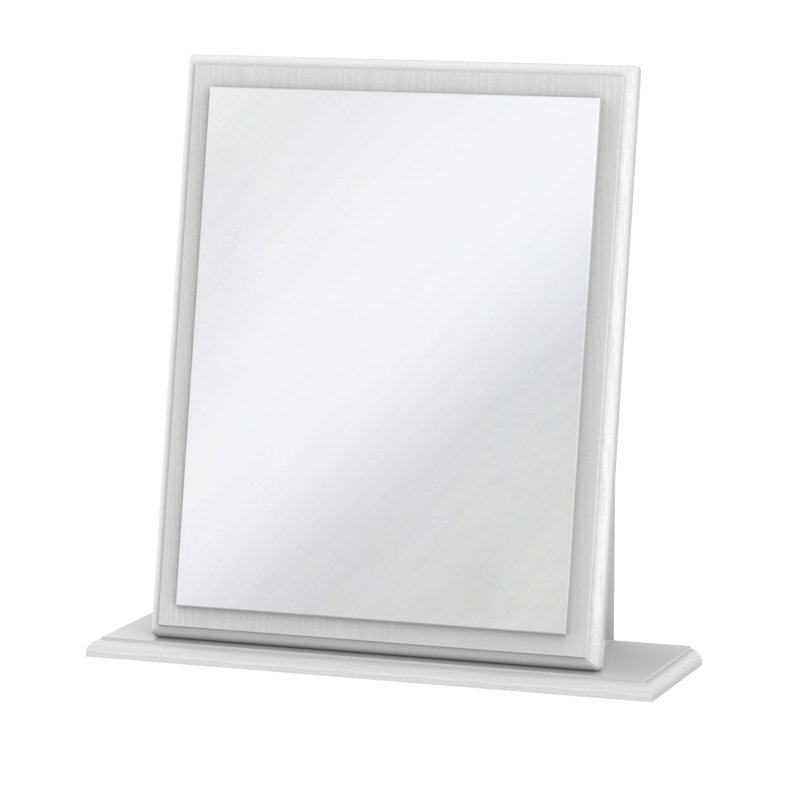 Fully Assembled Meansville Accent Mirror, White