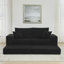 Canapé-lit modulaire en forme de L 79,5 po avec siège en tissu d'ameublement en L et siège repose-pieds amovible avec repose-pieds amovible - aucun assemblage requis-123040637