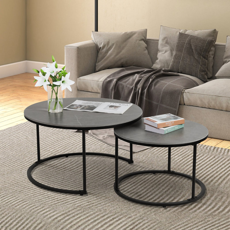 Stone Top Nesting Coffee Table