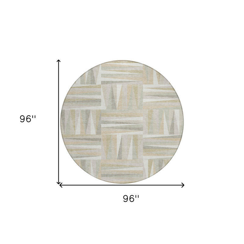 Tapis rond lavable 8 po