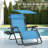  30" Extra Wide Folding Zero Gravity Patio Lounge Chair W/Adjustable Canopy Shade - Light Blue-608644736