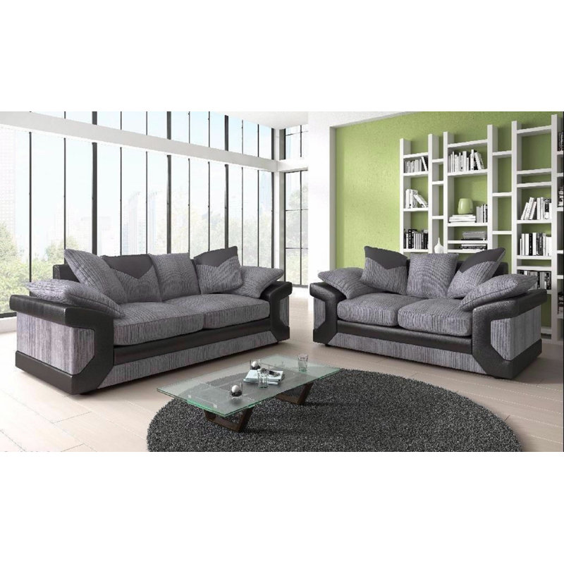 Living Room Set, Grey/Black