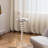 Acrylic Side Table, End Table Round Top With Solid Post For Living Room, Bedroom, Balcony, Easy Assembly (Pedestal, Clear)-1372417019