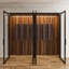 Support à vin industriel mural en bronze doré et noir mat Abbie-Marie 27 bouteilles - H 45 po x l 14,75 po-2031397383-2031484348