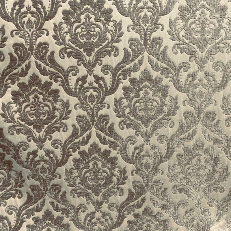 Damask Two Tone Velvet | Neiman Fabric, Pewter