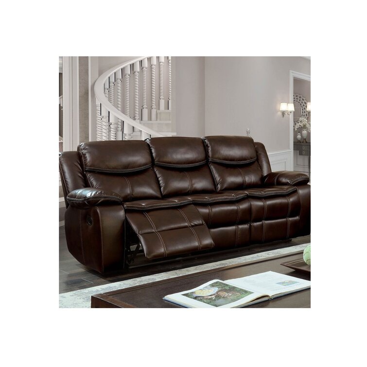 Wildon Home® Biddeford 88'' Faux Leather Reclining Sofa 