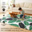 Tapis lavable Hojas Rainforest Emerald - 2,5 pi x 7 pi
