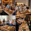 Wooden Cheese Board Set for Big Parties - Large Wooden Serving Board/Tray of Acacia - Serving Platters with Cheese Tools