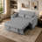Velvet Sleeper Sofa Bed with Side Table, Cup Holder, USB Port