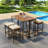 Outdoor Dining Table Sets Included 1 Foldable Table And Four Stools With Cushions-1728332984