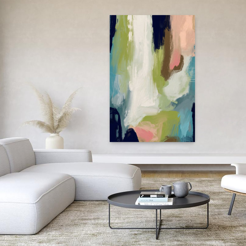 Art abstrait contemporain audacieux, 60" H x 40" W
