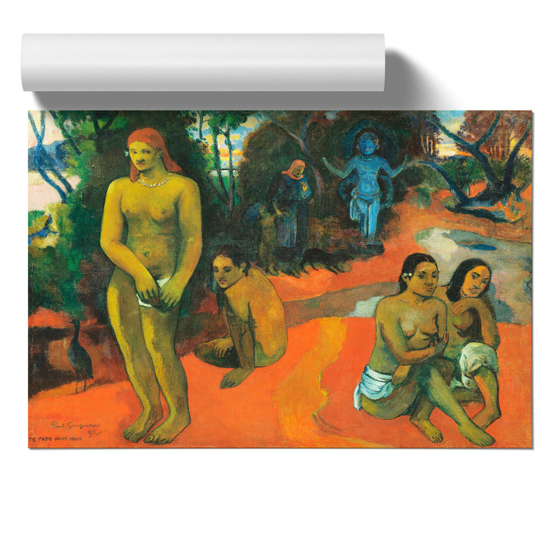 Delectable Waters by Paul Gauguin - Unframed Painting, 59cm H x 84cm W x 0.1cm D