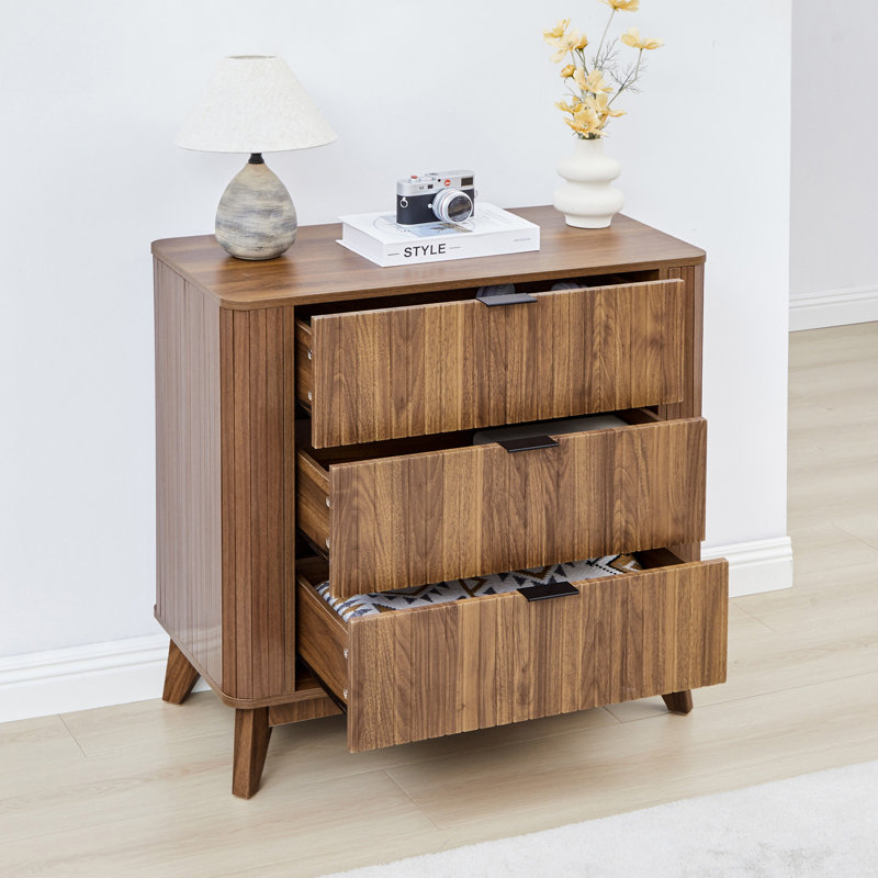 Commode 3 tiroirs cannelée (l 31,5 po)