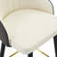 Ensemble de 2 tabourets de bar en cuir polyuréthane blanc et gris foncé