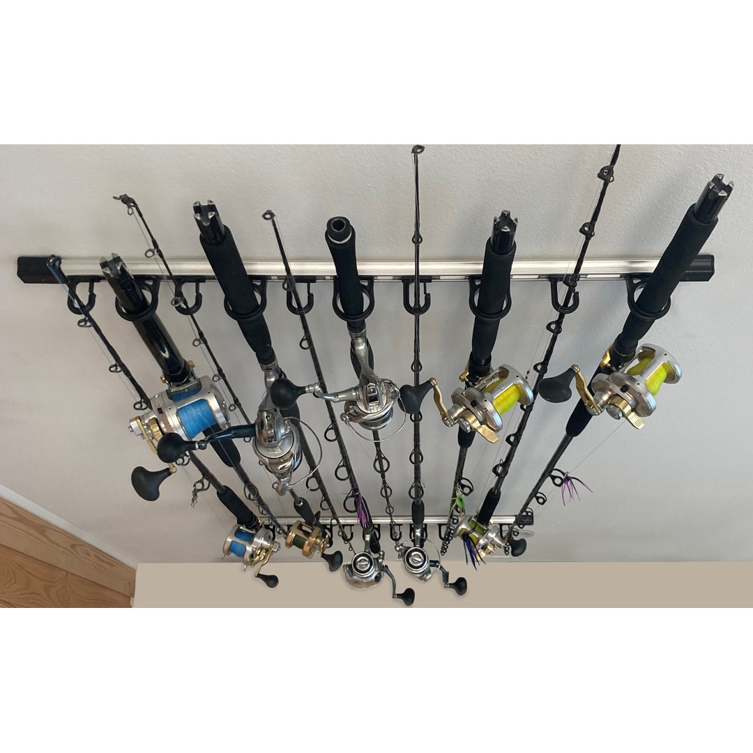Emelle Aluminum Ceiling Mounted Adjustable Fishing Rack Arlmont & Co.