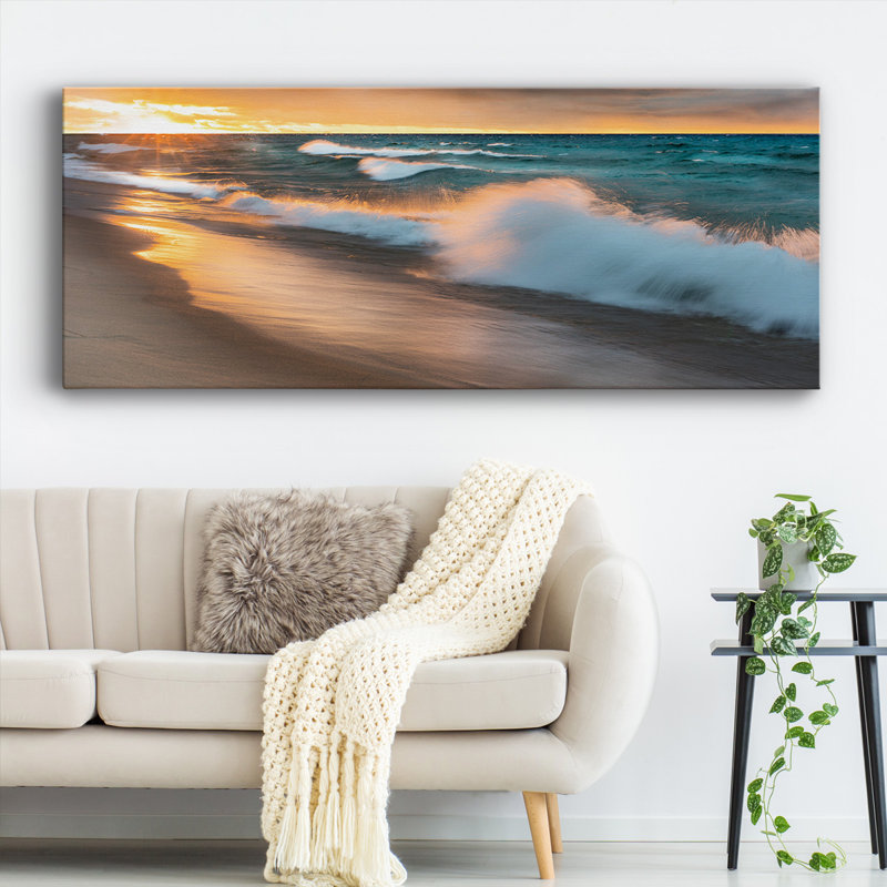 Miners Beach Light sur impression sur toile, H 12 po x l 30 po x P 1,5 po