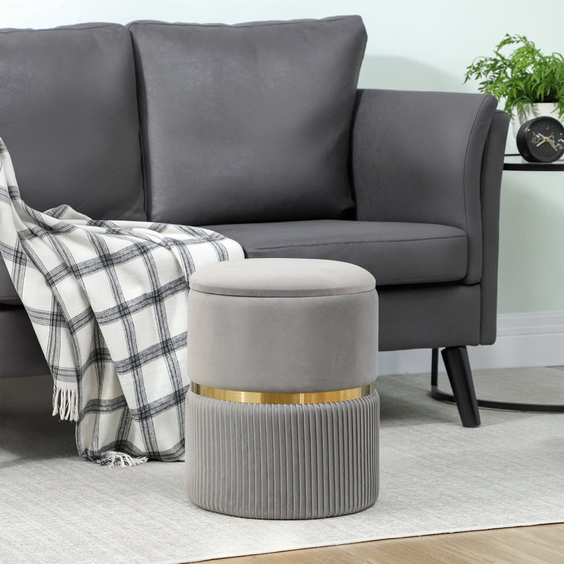 36cm Wide Standard Ottoman, Grey