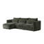 Canapé modulaire incurvé en chenille de 119 po avec méridienne-1868381494-1868381492
