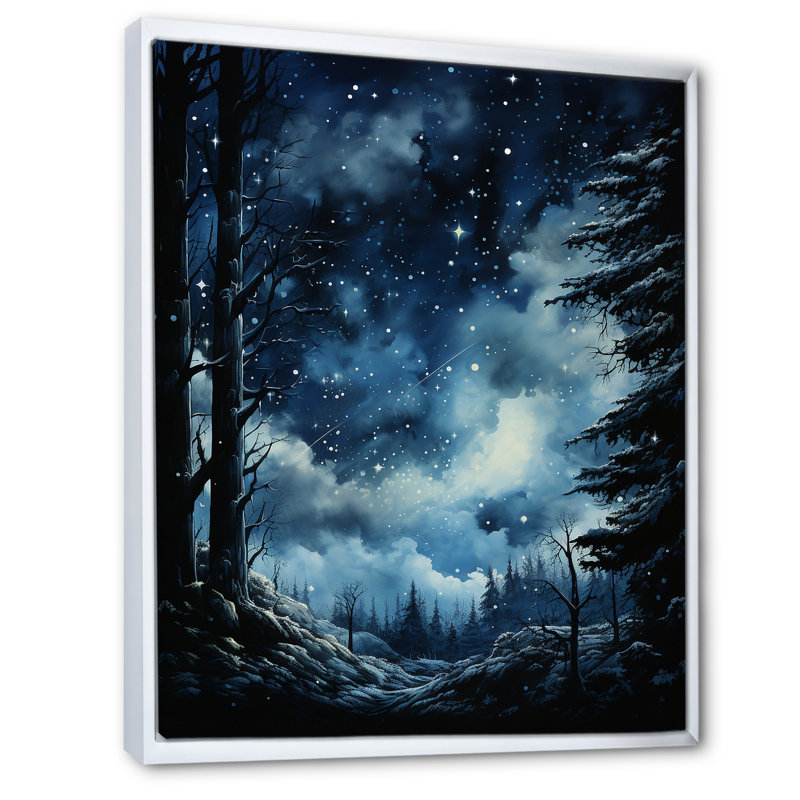 " Blue Sky Celestial Serenity ", White Floater Frame, 44" H x 34" W x 1.5" D