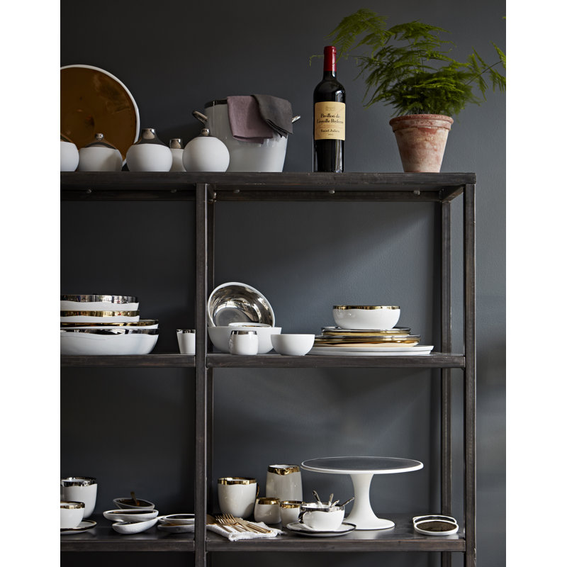 Tasse à café 16 oz Canvas Home, Glacis blanc/platine