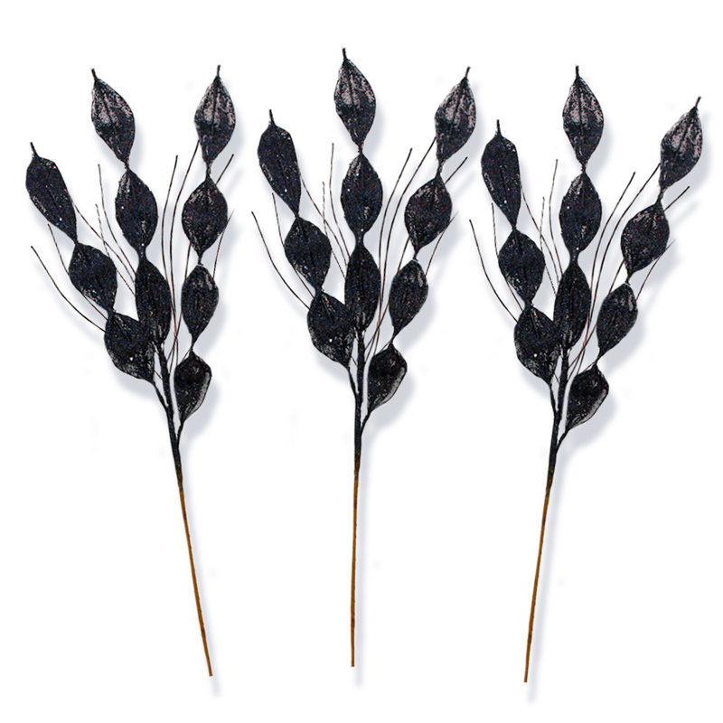 Choix de feuilles scintillantes 32 po, Noir