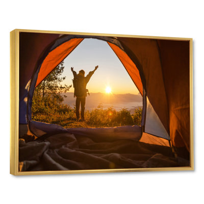" Hiking Camp At Sunset "