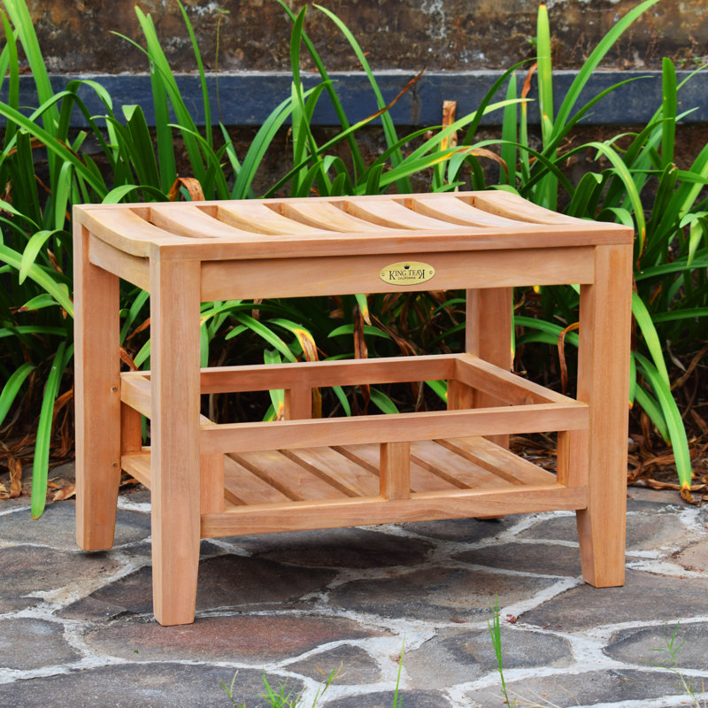24'' W Teak Shower Bench