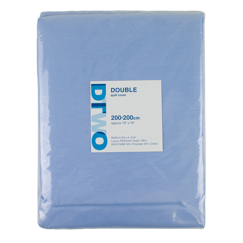 Solid Colour Duvet Cover, Blue, Single Duvet Cover
