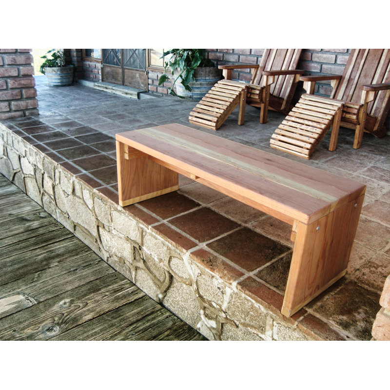 Banc de pinic en bois Montserrat, H 17 po x l 36 po x P 11 po, Transparent