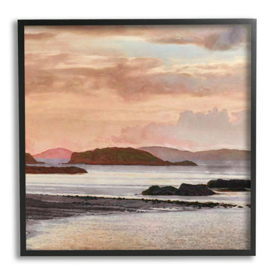 Ba-248-Framed " Cloudy Beach Atmosphere " by Alonzo Saunders