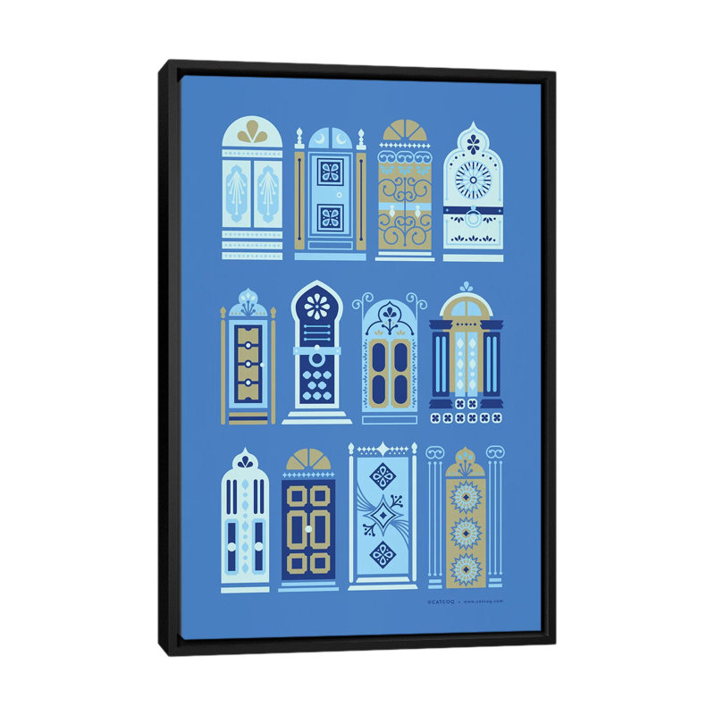 Portes Strickler, H 26 po x l 18 po x P 1,5 po, Toile avec cadre noir, Pas de tapis