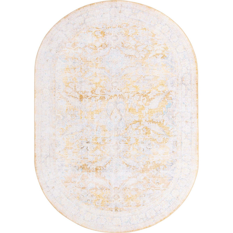 Saphira Chenille Oriental Indoor Rug, Oval 7'6" x 10'6"