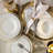 Elegant 18-Piece Dinner Set, 100% Porcelain, White & Gold | Includes 6 Service Plates (8.7 x 8.7 x 0.8 in), 6 Dinner Plates (7.9 x 7.9 x 1.6 in), 6 Dessert Plates (7.1 x 7.1 x 0.8 in) | Perfect for Fine Dining & Special Occasions, Handcrafted Design