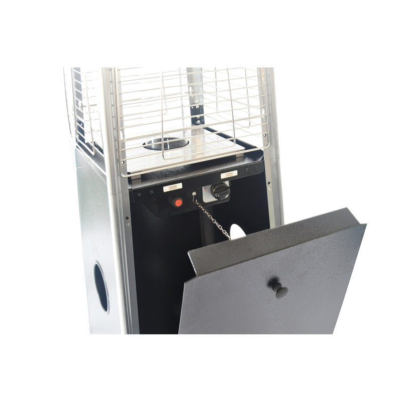 Quartz Patio Heater, Visual Flame Heater, 40000BTU, Black