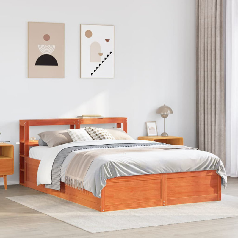 Storage Bed, Double (4'6), Wax Brown