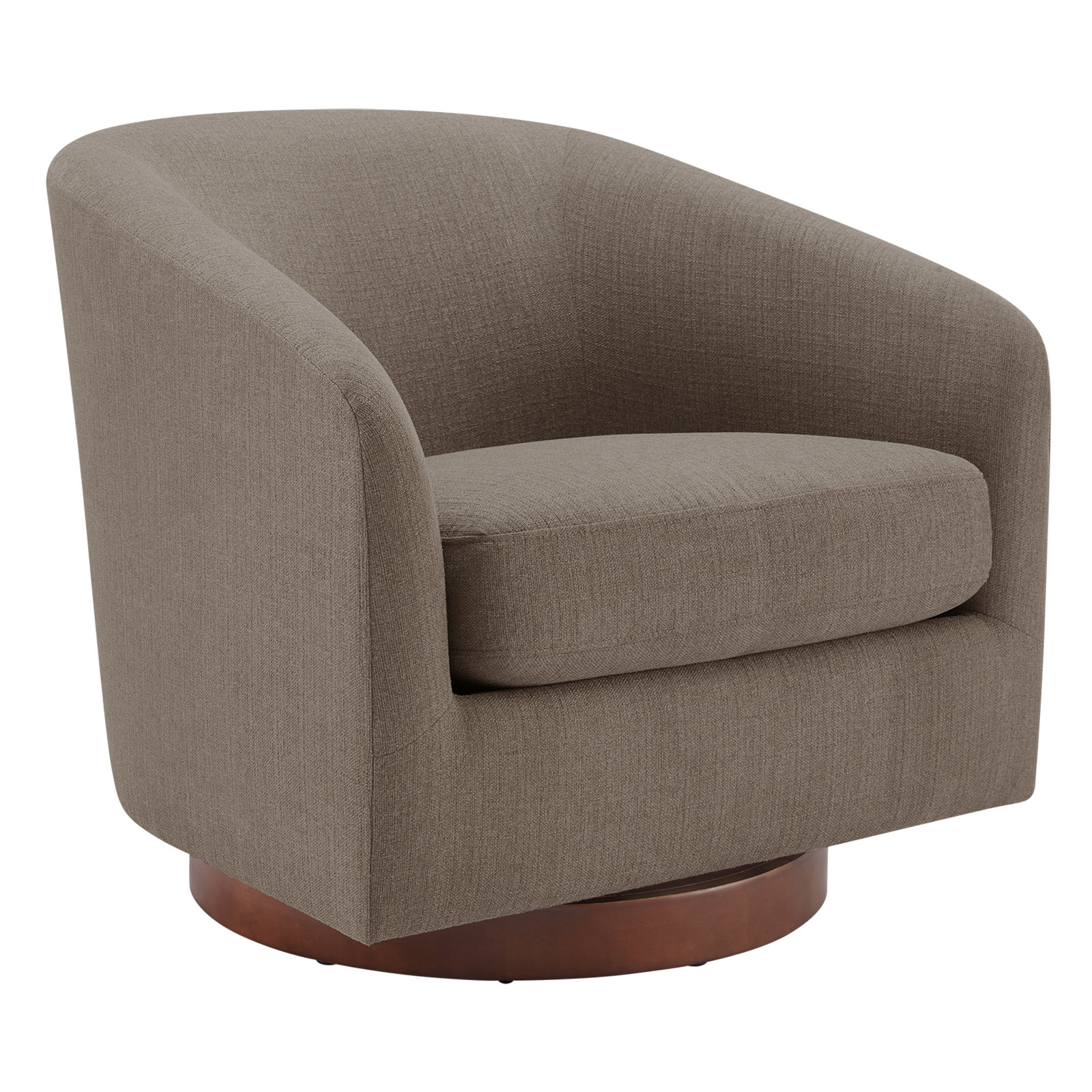 Bennett Upholstered Swivel Barrel Chair (Set of 2), Flanigan Slate Linen
