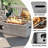 Abdel Outdoor Rectangular Propane Fire Pit with Waterproof Cover for Courtyard,Lawn,Patios-879213128