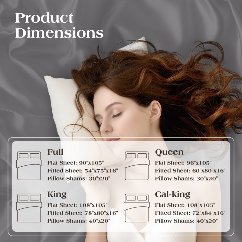 Bamboo Sheet Set Size, Grey, Queen Sheet Case Pack with 2 Pillowcases