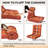 Outdoor Replacement Cushion Set Deep Seating High Back Seat / Back Cushions with Ties (Set of 2)-971156645